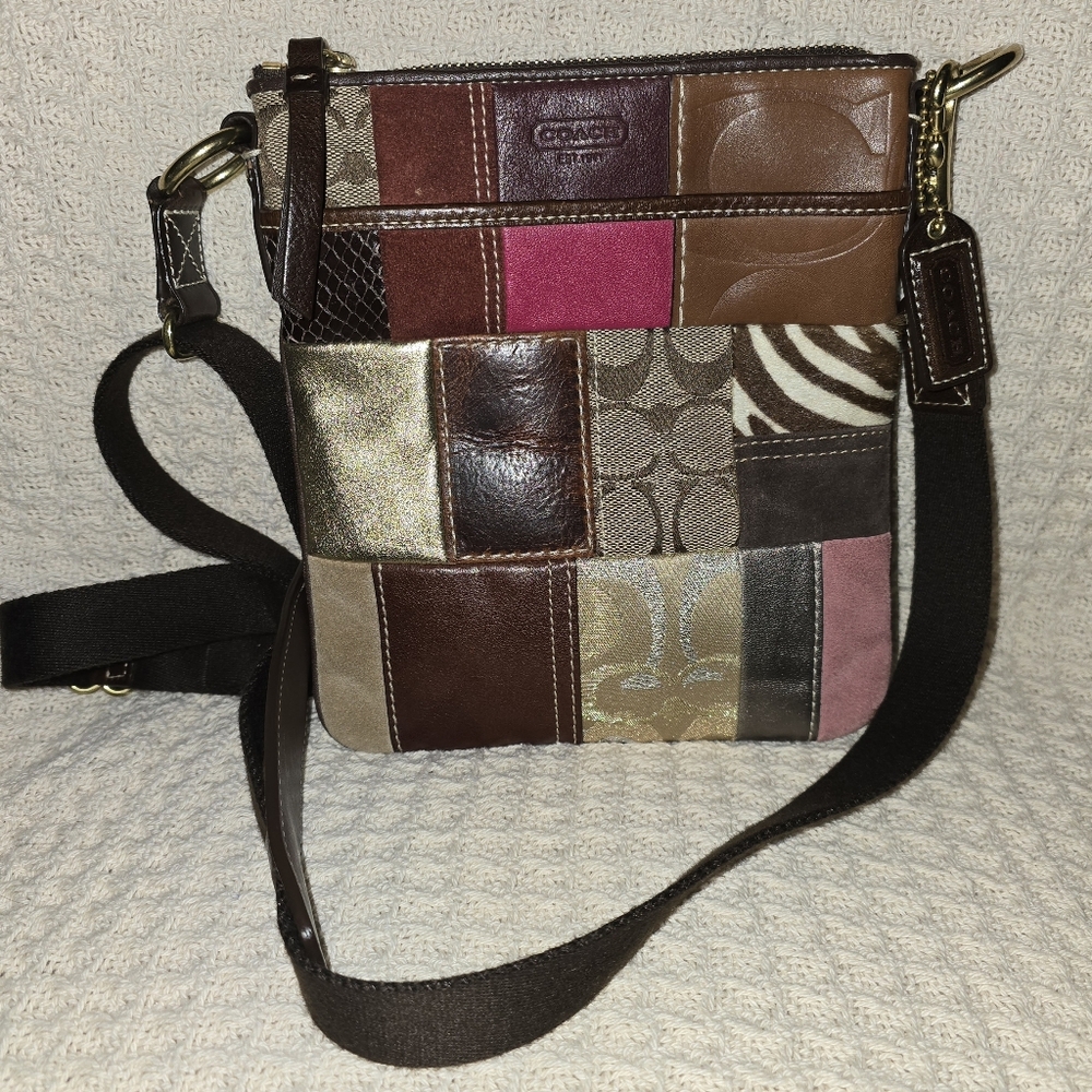 Coach 10439 Patchwork Swingpack Flat Crossbody Ba… - image 1